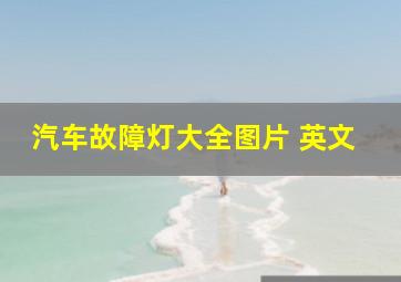 汽车故障灯大全图片 英文